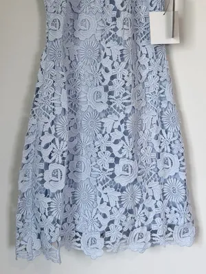 NWT Lulus Love Poem Light Blue Lace Mini Dress - Size: Small thumbnail 6