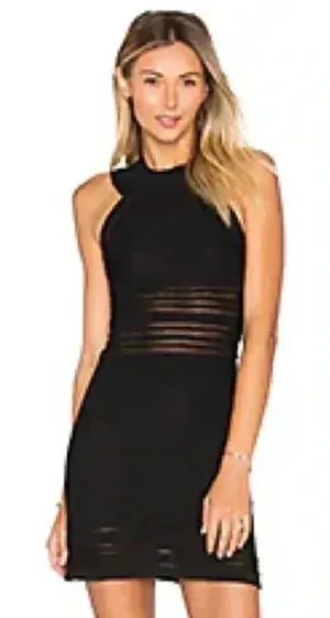 For Love and Lemons Black Dress KNITZ Revolve Rivington Size XS thumbnail 1