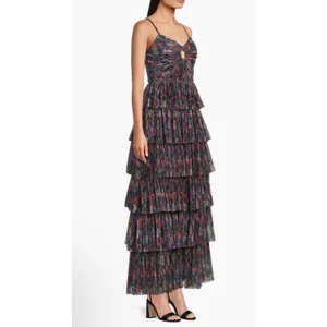Hutch Rosey Floral Tiered Gown Navy Multi‎ Size 4 NWT thumbnail 3