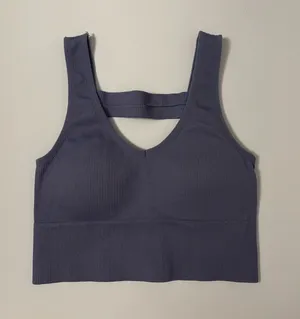 Ribbed Athletic Longline Sports Bra thumbnail 1