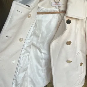 Tory Burch Bernadine Wool Blend Peacoat Button Jacket 48131588 SHELL/IVORY‎ 0 thumbnail 11