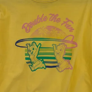 Disney Chip & Dale Y2K Womens T-Shirt Sz L Double the Fun Beachcore Surf Kawaii thumbnail 3