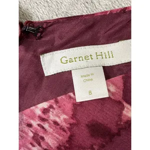 Garnet Hill 100% Silk Sheath Dress Floral Sleeveless V Neck Lined Size 8 Wedding thumbnail 5