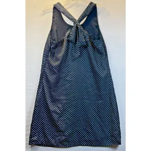 Pixley womens mirin‎ Dress blue Polka Dot Shift Tie razerBack Lined Small thumbnail 2