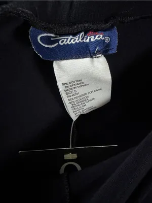 Women’s Catalina Black Stretch Cotton Leggings Small thumbnail 4