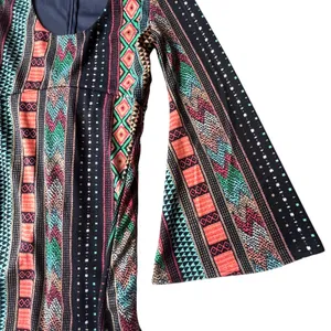 Judith March Bell Sleeve Mini Dress‎ Womens Medium Geometric Tribal Print Retro thumbnail 8