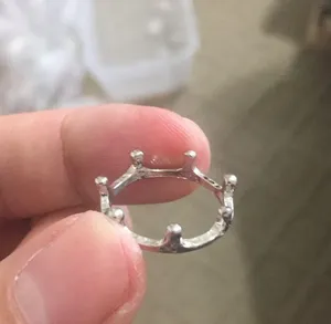 Simple Silver Crown Ring Size 5 thumbnail 4