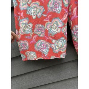 Resort Boho Floral Wide Leg Pants Z Supply Dante Tango Red Cruise Rayon M thumbnail 17