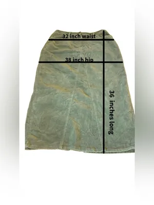 Jones New York Sage Green Corduroy Cotton Blend Maxi Skirt (10) thumbnail 11