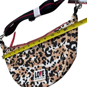 NEW Brighton Spotted Love Swing‎ Bag Leopard Animal Print Travel Chic Luxury thumbnail 8