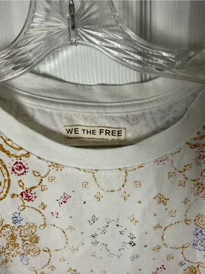 Free People We The Free Heirloom Printed Tee in Ivory XS thumbnail 6