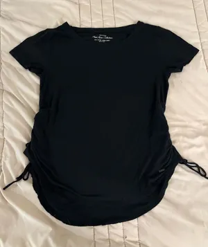 Hollister Women’s Black T-shirt with Side Ties thumbnail 1