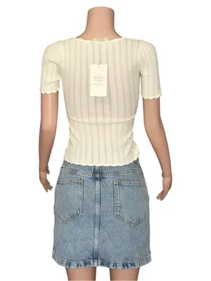 SÉZANE Marja Denim Mini Skirt, Vintage Blue, FR38/US6 thumbnail 6