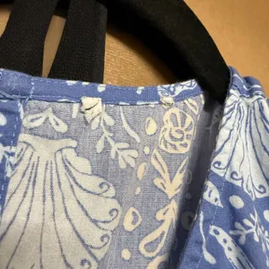 J Crew S Seashell Starfish‎ Coastal Midi Dress Blue Summer Beach Wedding Guest thumbnail 4