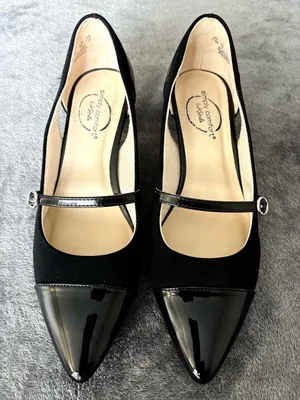 Simply Comfort Lifestyle Black Mary Jane Kitten Heels Size 7.5 thumbnail 1