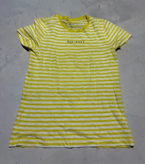 J. Crew vintage graphic tees Yellow Stripe 'Bon Voyage' Tee medium cotton thumbnail 1