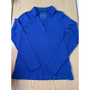 B95 New Women’s Charter Club Golf Tennis Vneck Long Sleeve Shirt Blue Size Xs thumbnail 2