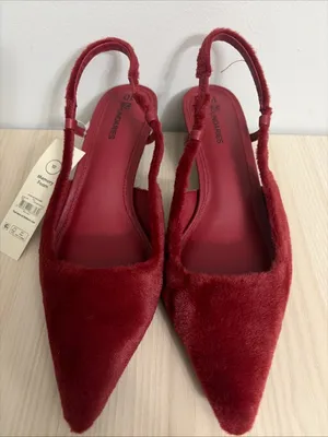No Boundaries New! Women’s Faux Fur Slingback Kitten Heels Size 10 thumbnail 1