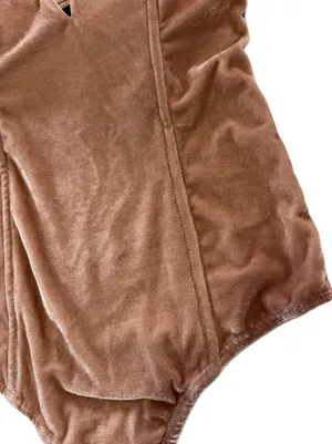 Lulu’s Luxurious Life Blush Pink Velvet Strapless Bodysuit thumbnail 7