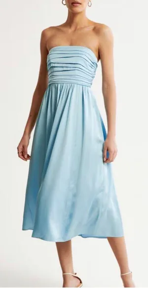 Abercrombie emerson midi dress satin thumbnail 1