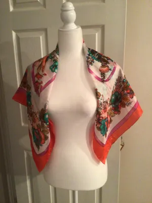 Vintage Floral Scarf- Perfect For Draping thumbnail 4