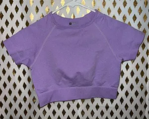 Seamless crop top purple size S Purple thumbnail 1