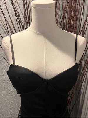 🌸Nwot Oh Polly Confident Black Corset Mini Dress Size 0🌸 thumbnail 4