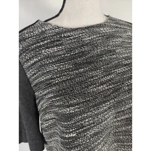 Womens Vince Mixed Media Top Black Gray Size S thumbnail 4