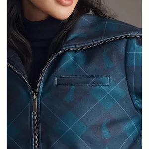 Maeve Blue Bomber Jacket with Structured Design thumbnail 6