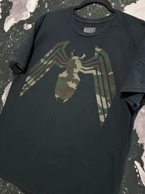 Marvel Spider-Man Alien Costume Camouflage Logo Shirt thumbnail 2