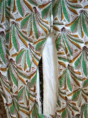 Anthropologie Maddie Foliage Halter Romper Green White S EUC thumbnail 5