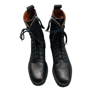 Reformation Katya Combat Boots black leather size 5 thumbnail 3