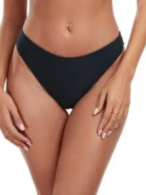 Ocean Blues Cheeky High Leg Bikini Bottom Mid Rise Bathing Suit size large nwt thumbnail 2