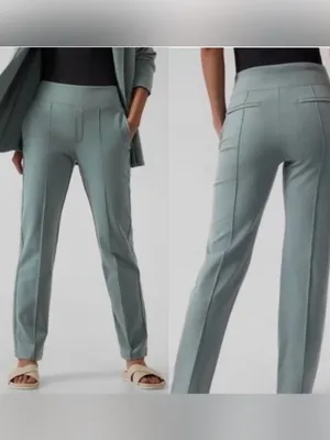Athleta Eastbound Straight Leg Pant Sage Green - Size 12 - EUC thumbnail 11