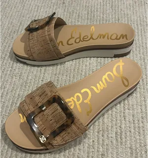 Sam Edelman Slides Cork with Tortoise Shell Buckle 9.  thumbnail 3