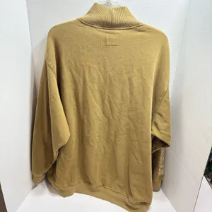 Aerie Sweatshirt Womens XL Mountain Season Mock Neck Oversized Olive Toned Gold thumbnail 4