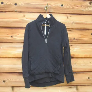 Lululemon Black Forever Warm Quilted Pullover Sweatshirt thumbnail 2