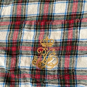 Lauren Ralph Lauren Shirt Womens Medium Red White Plaid Logo Button Up Sleepwear thumbnail 6