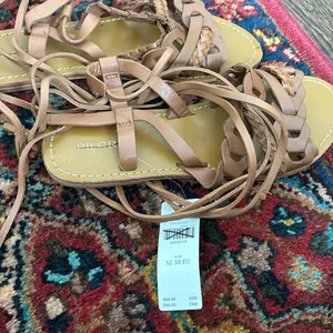 Anthropologie Pilcro & the letterpress woven tie up sandals thumbnail 4