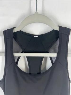 Lululemon Globetrotter Dress Black Mesh Cutout Racerback Size 4 thumbnail 4