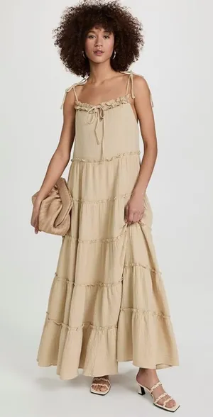 Anthropologie / Charlie Holiday Senorita Maxi Dress | Size 2 Boho coastal‎ thumbnail 1
