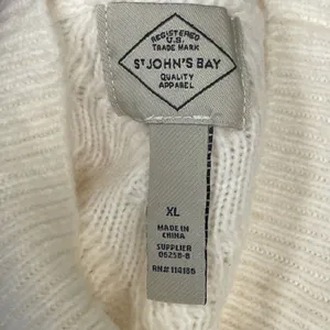 NWT ST. JOHN'S BAY Sweater Women’s XL Multicolor Fair‎ Isle Cable Knit Pullover thumbnail 13
