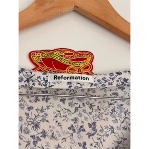 Reformation Margeaux Mini Dress Floral Spring Summer Relaxed‎ Lightweight thumbnail 5