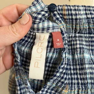 Anthro‎ Pilcro Shari Plaid Smocked Blouse Cottagecore Boho Top Sz M thumbnail 10
