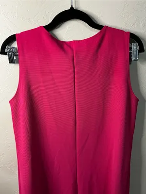 Slinky Brand Fuscia Pink Sleeveless MIDI Dress Casual Resort Summer thumbnail 8