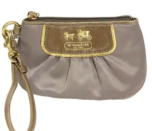 Coach G0871-42032 Gray Satin Wristlet Small‎ Bag Wallet Card Holder thumbnail 1