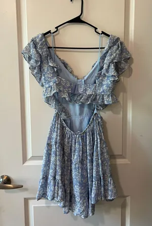 Sky to Moon Blue Floral Dress thumbnail 4