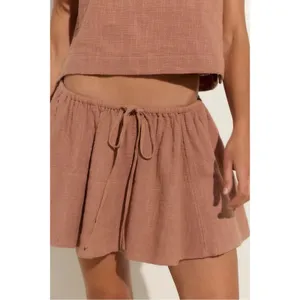 Free People Bohemian Beachy Neutral Skye Mini Skirt & Top Set Latte Small NWT thumbnail 4