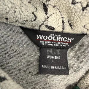Woolrich Ecru‎ 7088 Winter Embroidered Print Fleece 1/4 Button Pullover Cream L thumbnail 5