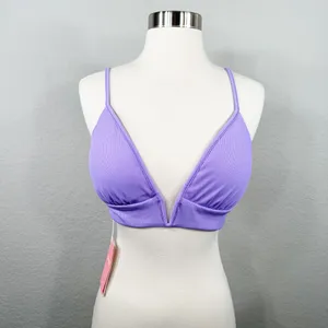 Maaji Periwinkle Parade Reversible Bikini Top In Purple thumbnail 4